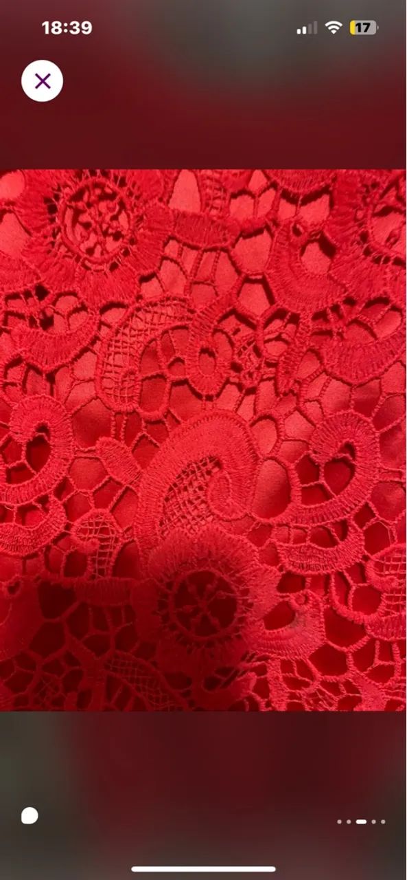 Vestido Vermelho Renda Modelo de Mãe de Princesa  - Foto 2
