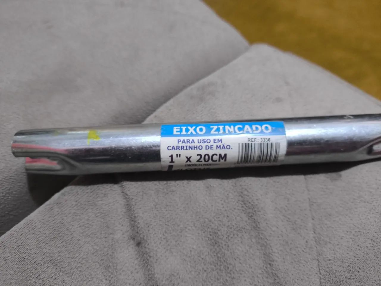 Eixo 20 cm para carrinho de mão 