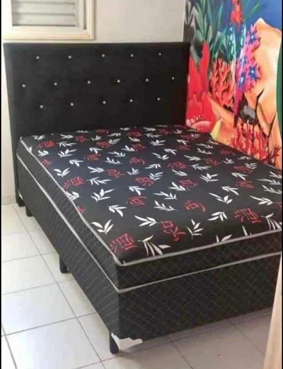 Cama box Casal  ( Frete grátis) D33  Completa Acoplada - Foto 2
