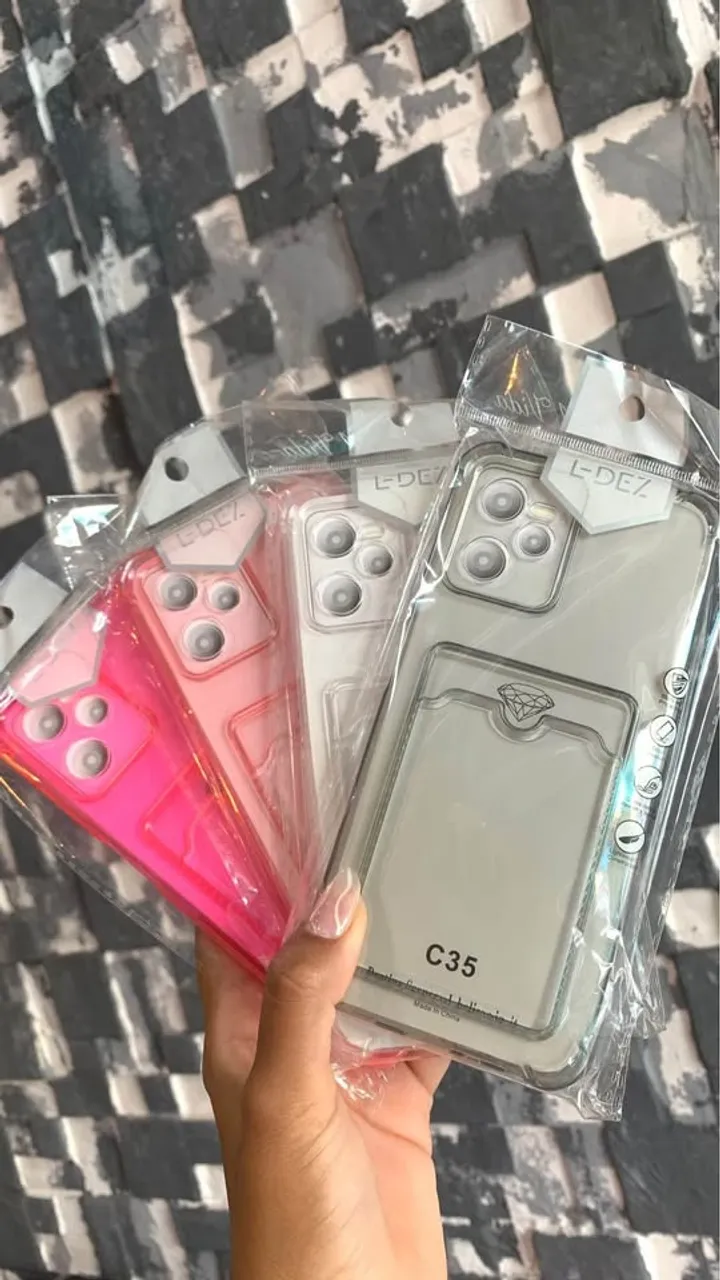 CAPA anti impacto com PORTA CARTÃO modelos disponíveis na descrição