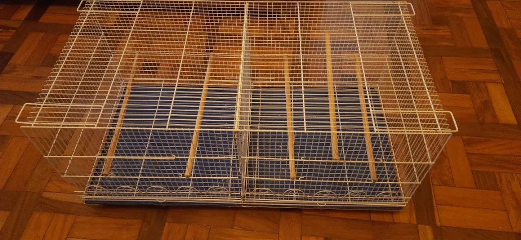 Gaiola Voadeira Com Divisória Grande Branca