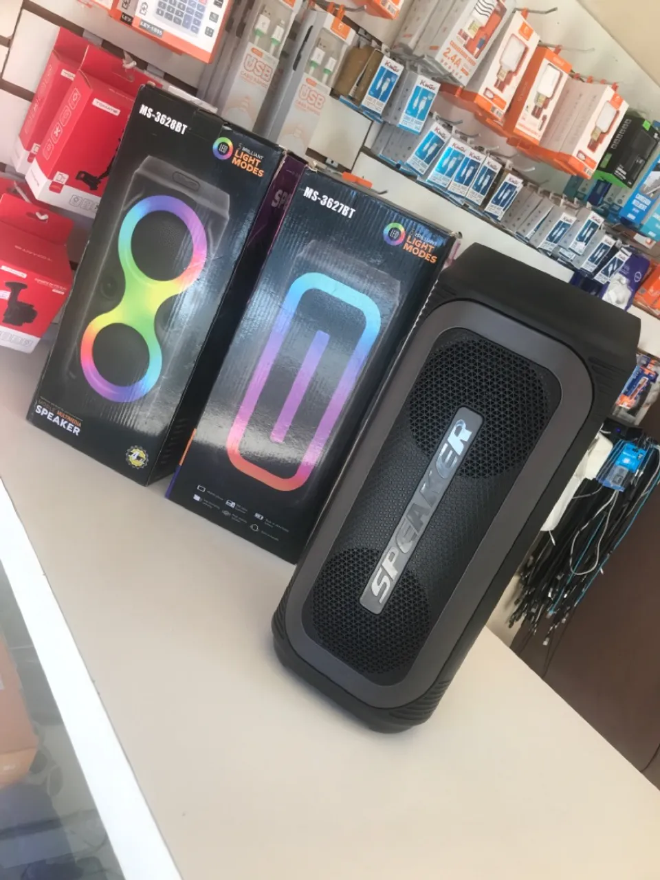 Caixa de Som com LED e Bluetooth MS-3627BT e MS-3628BT