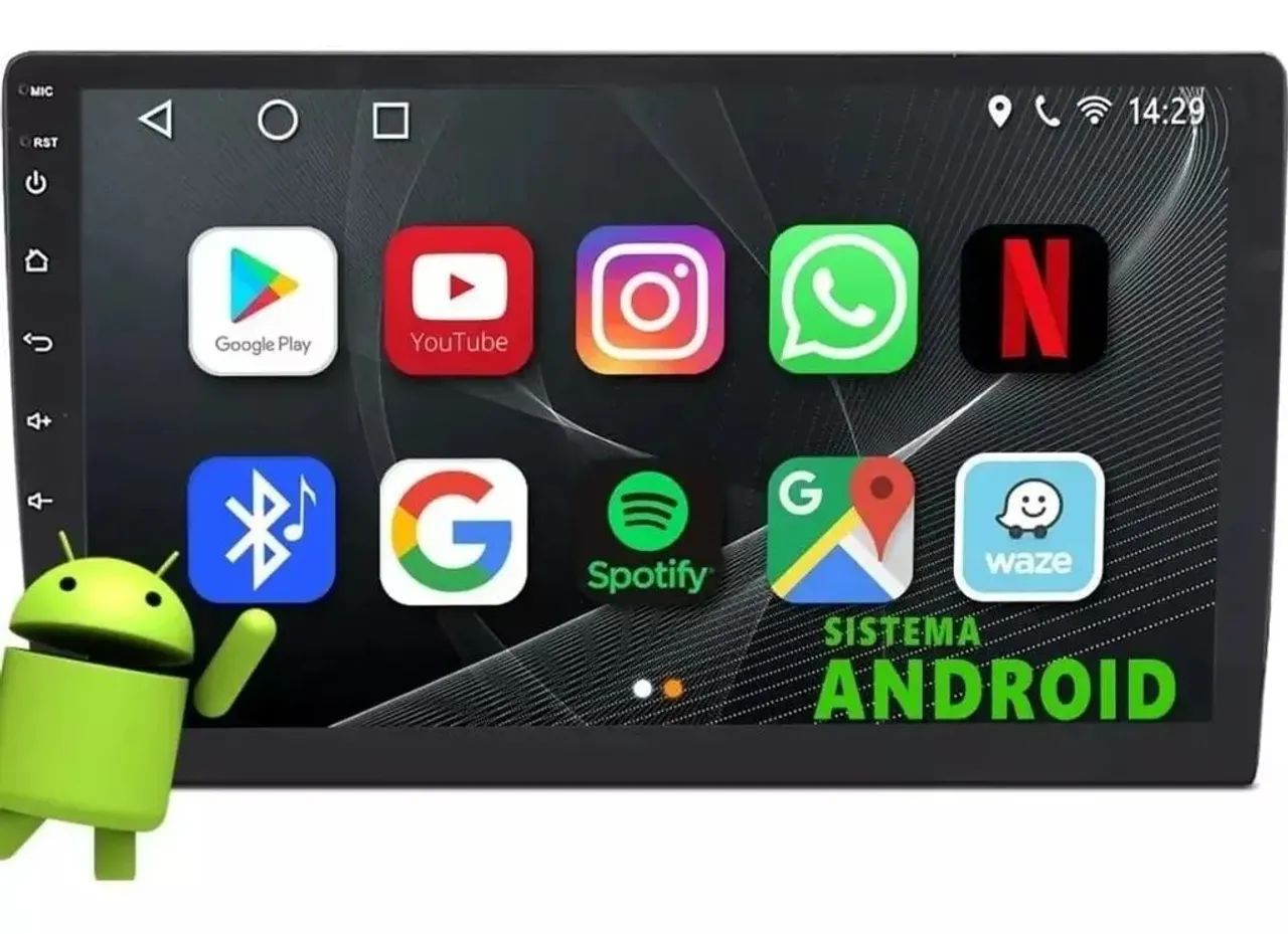 Central Multimídia dvd 10 polegadas Android CarPlay  sem fio - Mp5 tela pra carro - Foto 4