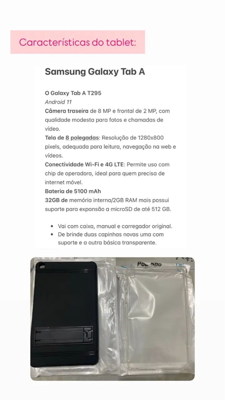 Tablet Samsung Galaxy Tab A T295 - Foto 2