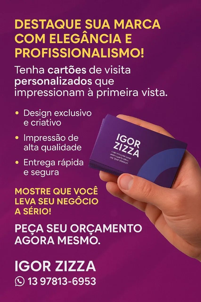 Cartão de visita personalizado
