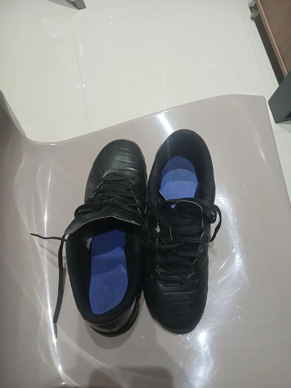 Vendo chuteira society Nike Tiempo Original, preta número 38 em ótimo estado! - Foto 5