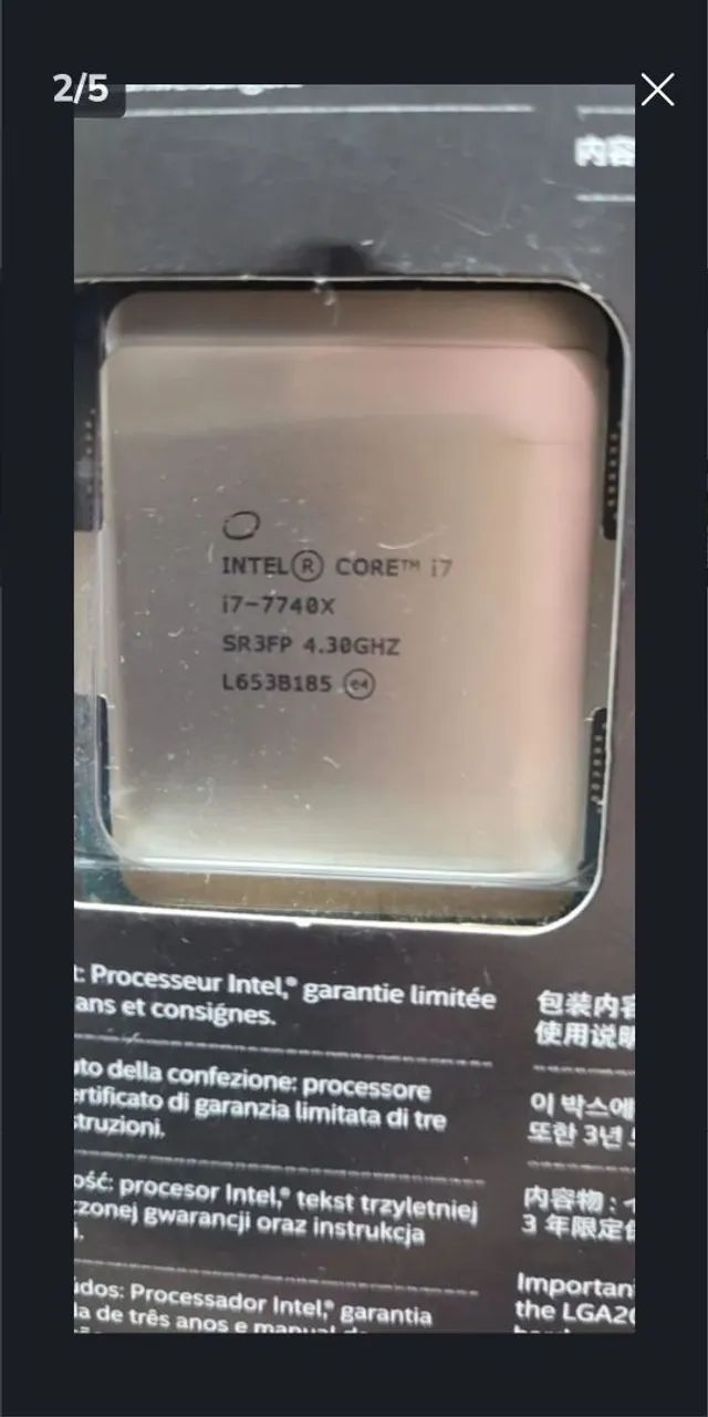 PProcessador Core i7 7740X LGA 2066 - Foto 2