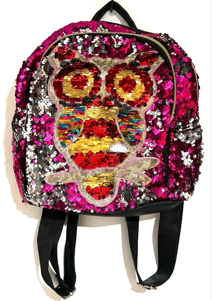 Mochila de Paetês com Design de Coruja - Foto 4