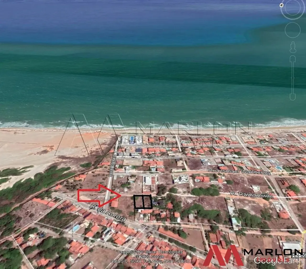 Terreno em Praia de Cotovelo, são 02 lotes, planos, próx a beira mar, 15x30.