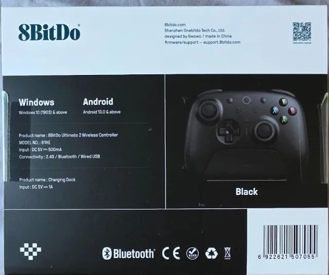 Controle 8BitDo Ultimate 2 Wireless Hall Effect Roxo - Preto - Branco - Lacrado - Original - Foto 5