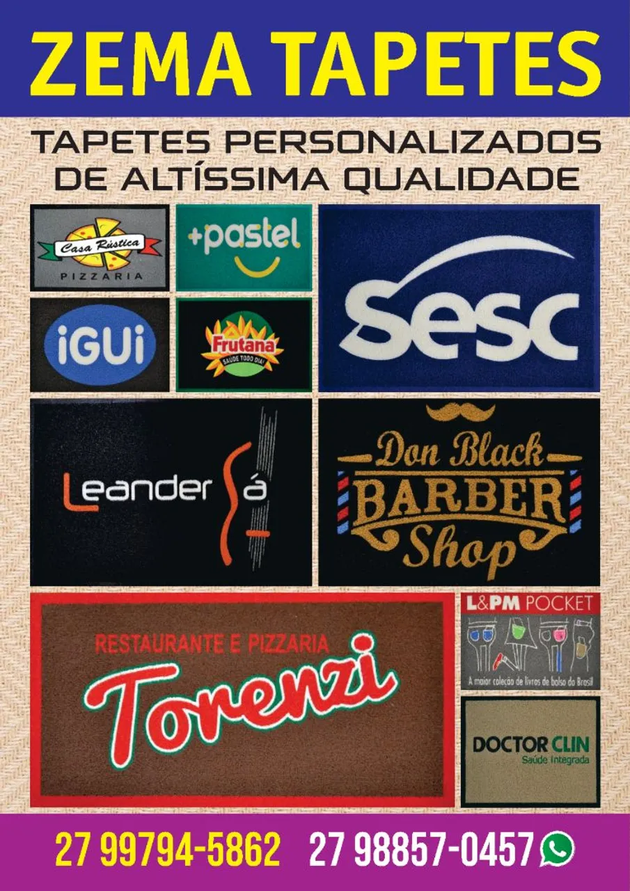 Tapetes Personalizados de Alta qualidade Qualidade