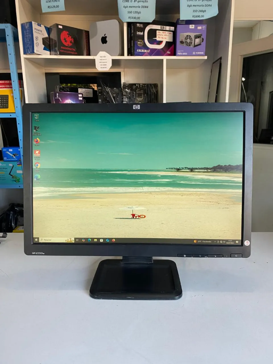 monitor hp 22 polegadas vga e hdmi(com adaptador) widescreen garantia e nf