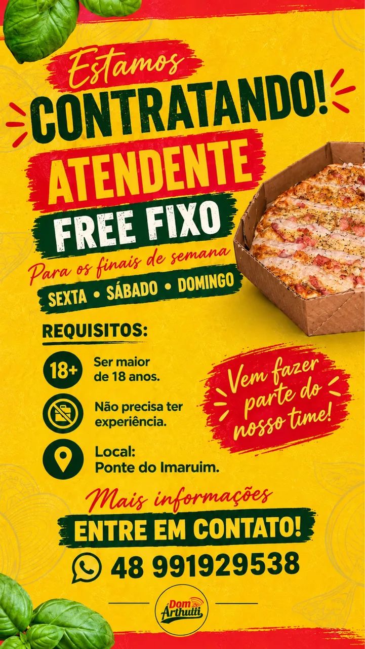 Atendente para finais de semana