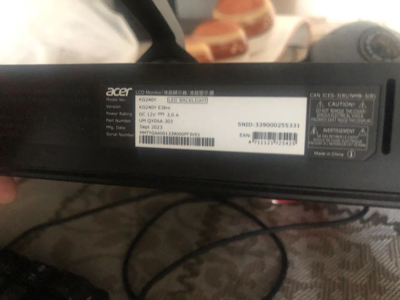 Monitor gamer Acer 100hz 24?Pol - Foto 3