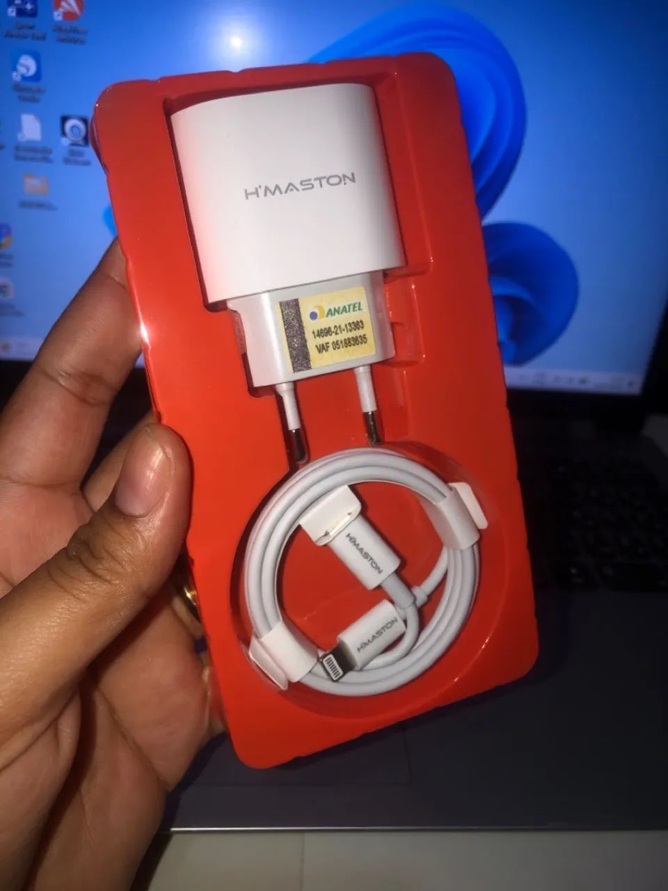 Carregador para iPhone Lightning fonte e cabo - Foto 3
