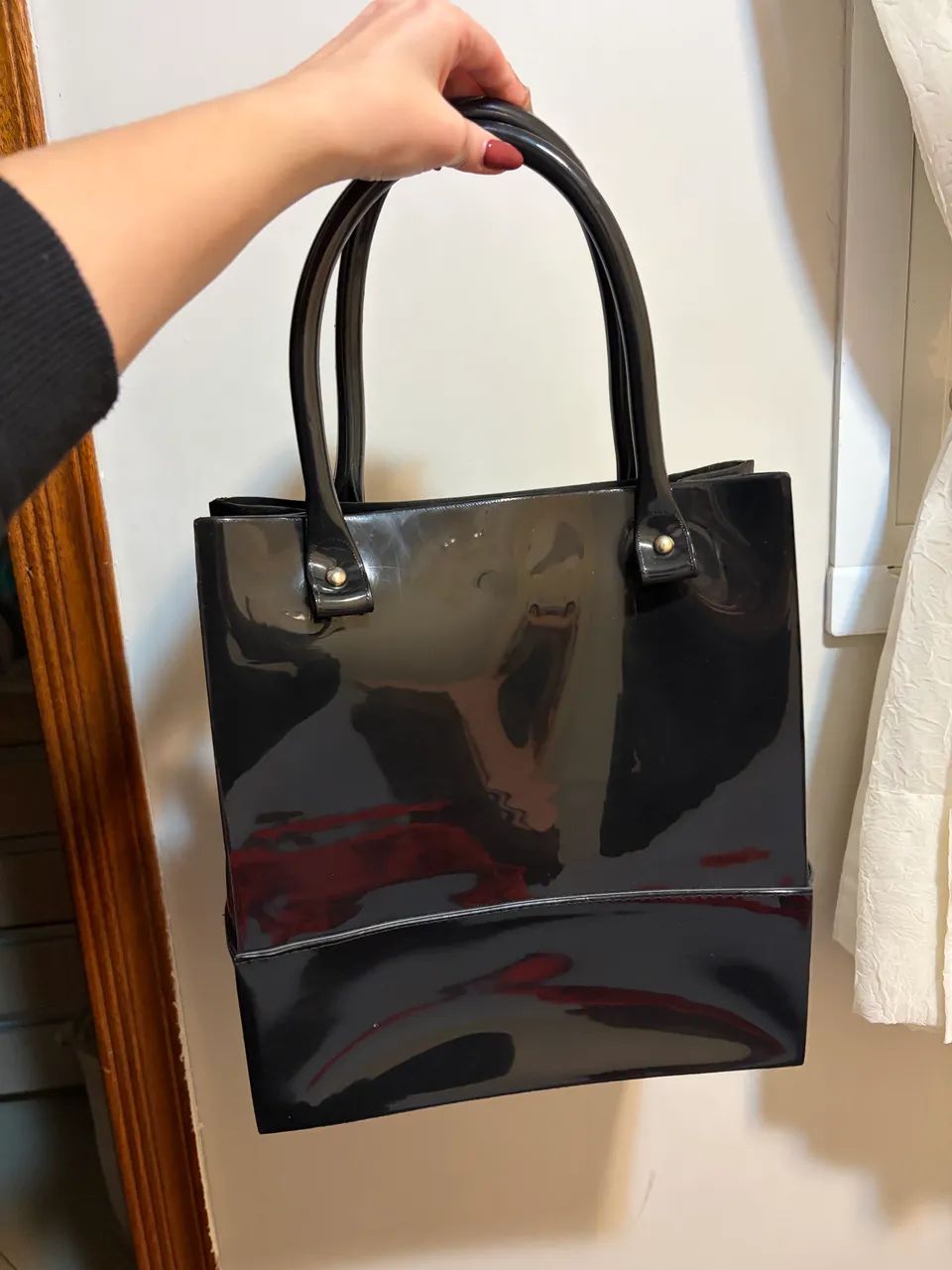 Bolsa Petite Jolie Preta Bordada - Foto 4