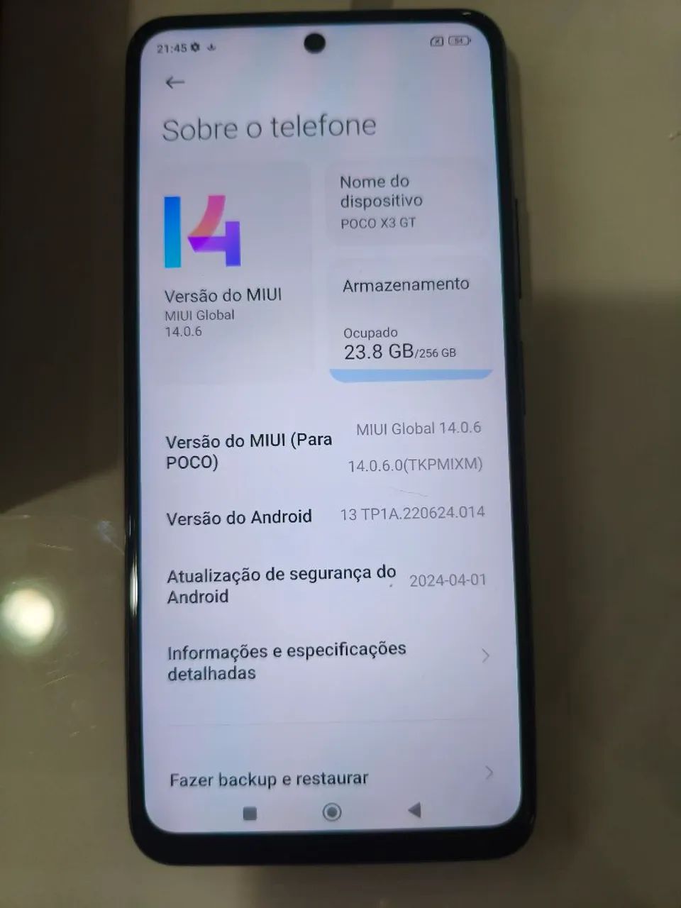 VENDE-SE CELULAR , de marca XIAOMI POCO X3 GT - Foto 3