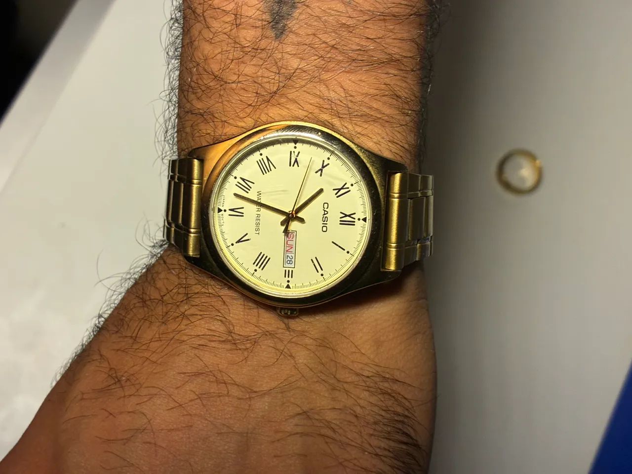Relógio Casio  Classico Dourado Mtp-v006g-9budf-br - Foto 2
