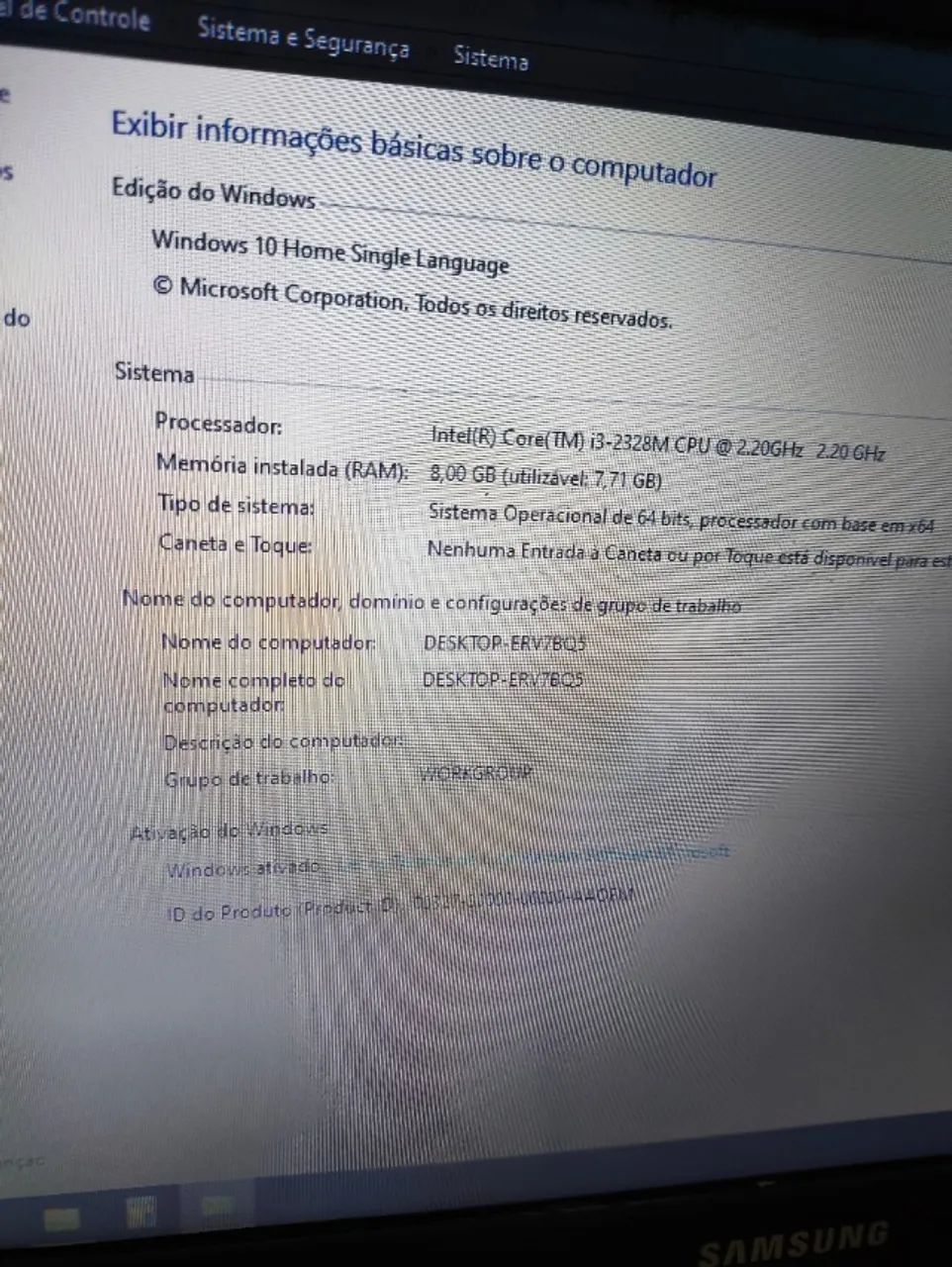 Notebook Samsung 8GB Ram / Precessador I3 / SSD 120GB - Foto 4