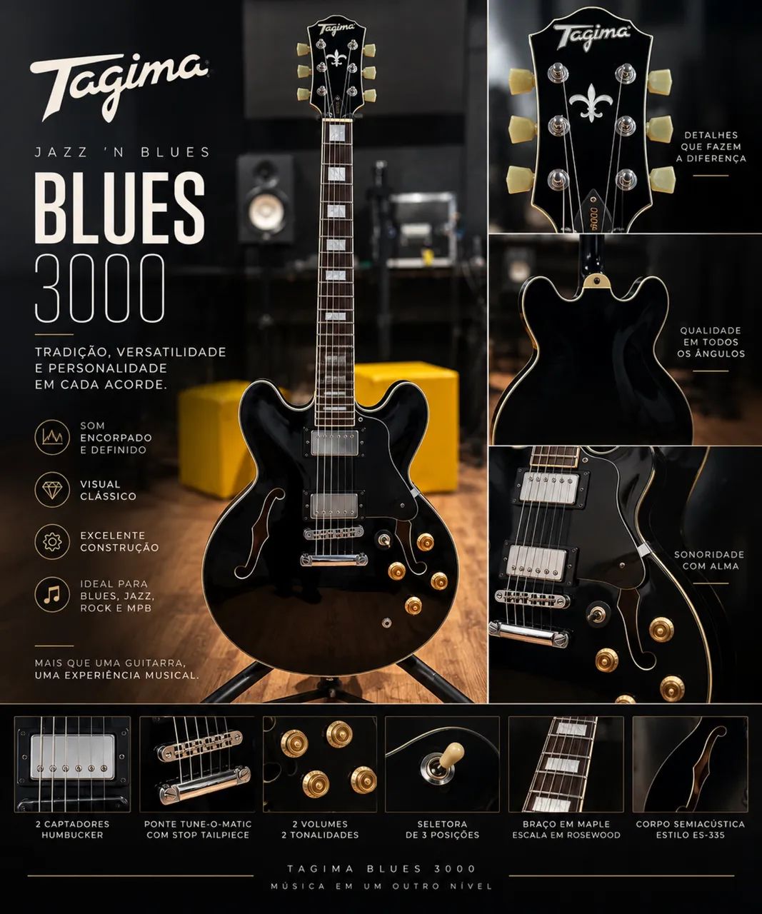 Guitarra Tagima blues 3000