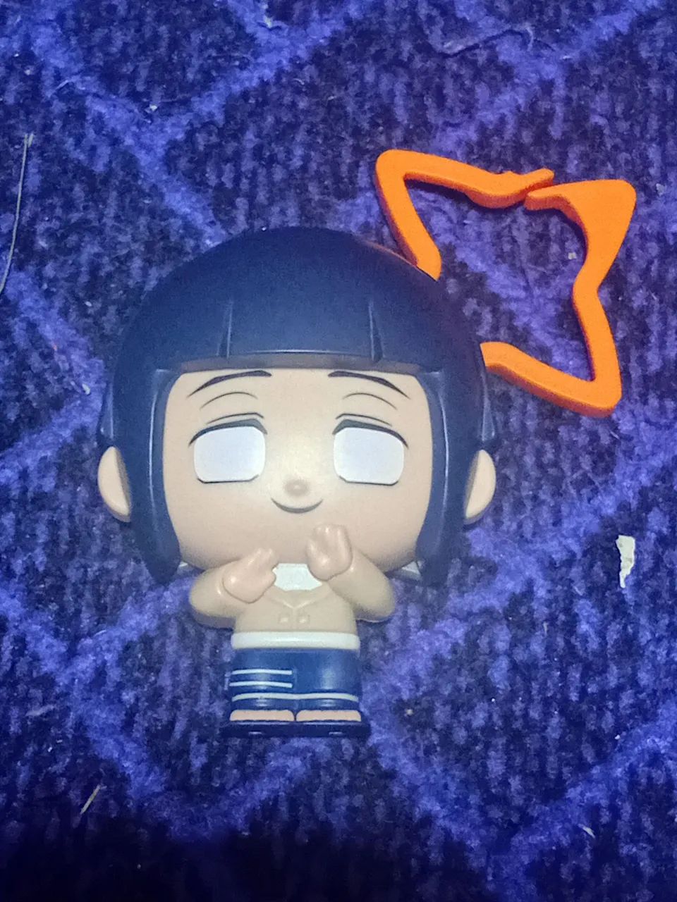 Boneco Hinata Naruto Burger King - COMPLETO Com Base E Chaveiro - Foto 2