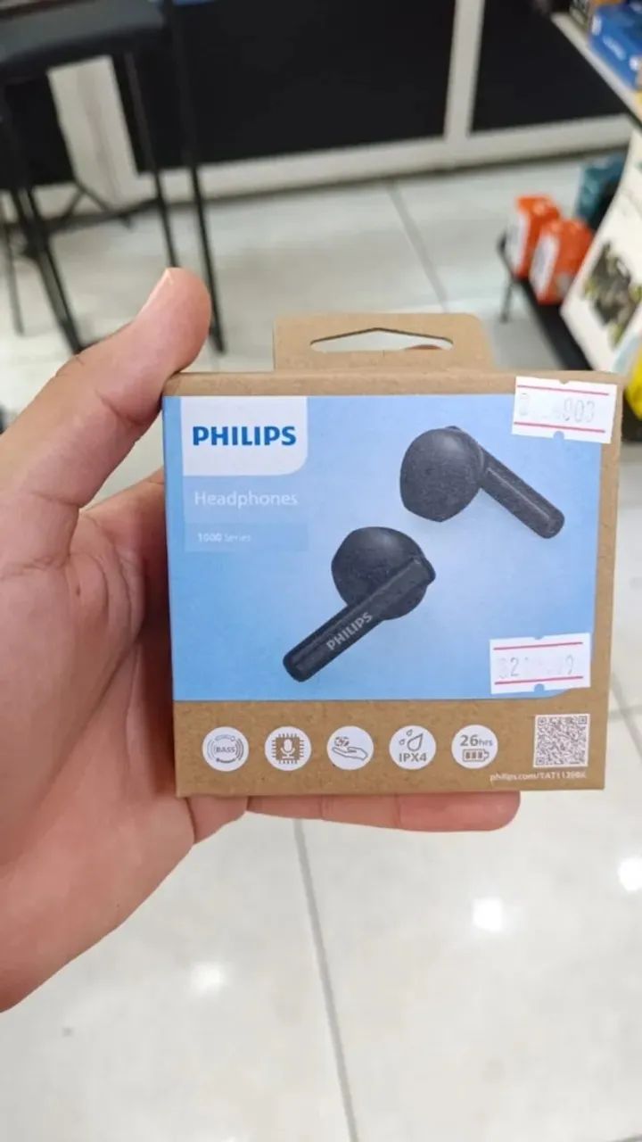 Fone De Ouvido Sem Fio Tws Philips Tat1139bk Bluetooth Qualidade -Loja Coimbra Entrega - Foto 5