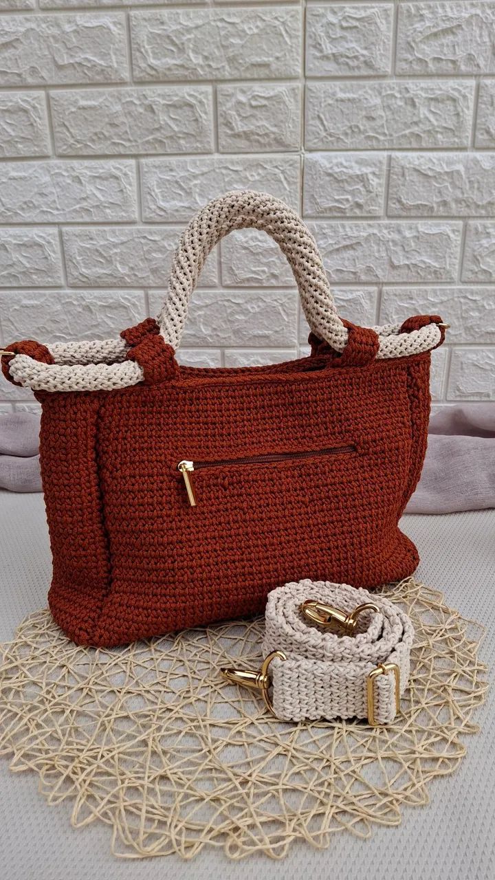 Bolsa de Crochê Moderno - Foto 3