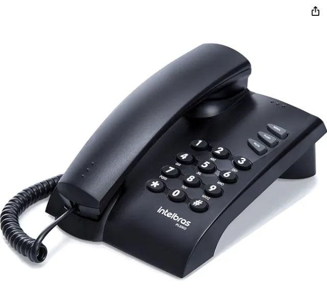 Telefone pleno com fio preto Intelbras