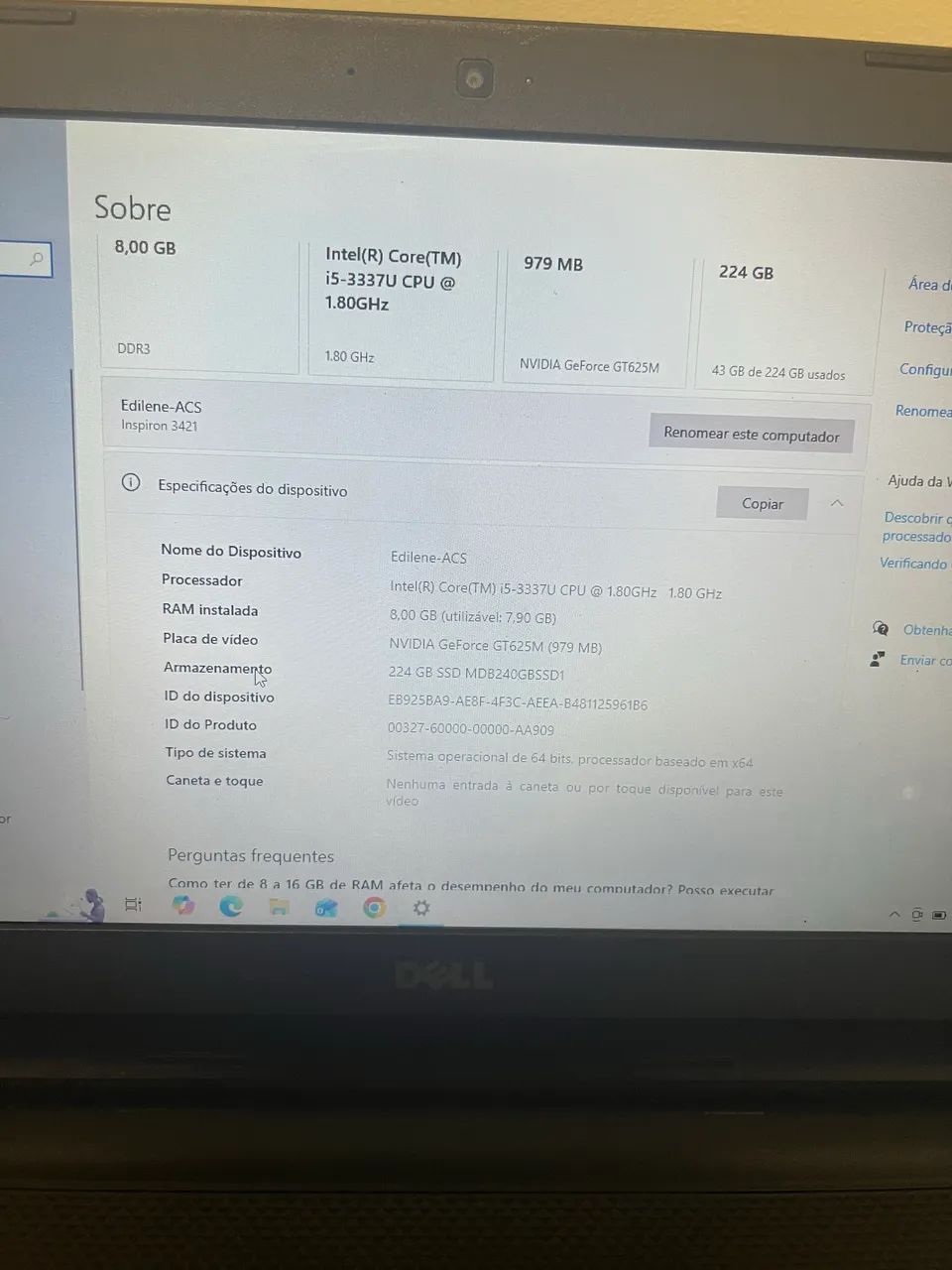 Notebook Dell inspiron 3421 - Foto 3