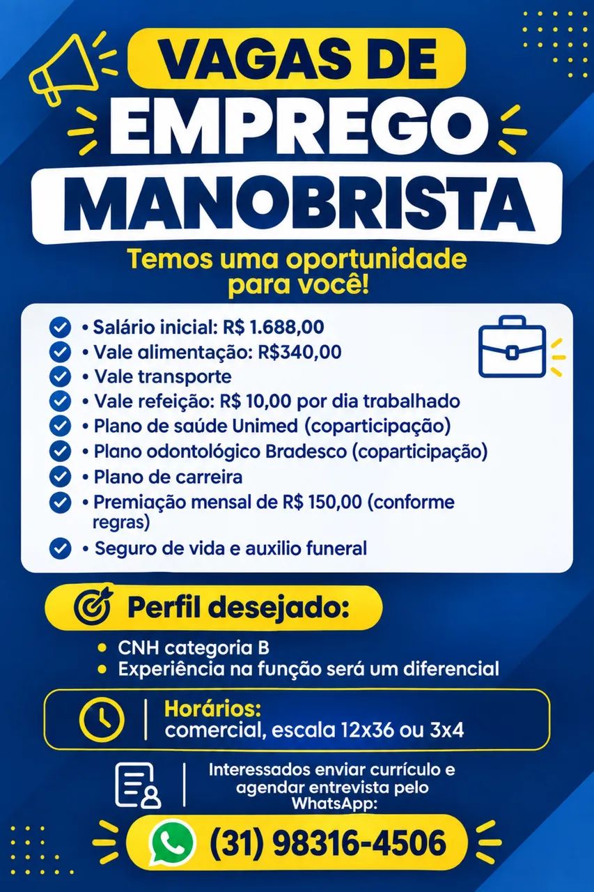 Vaga Manobrista 