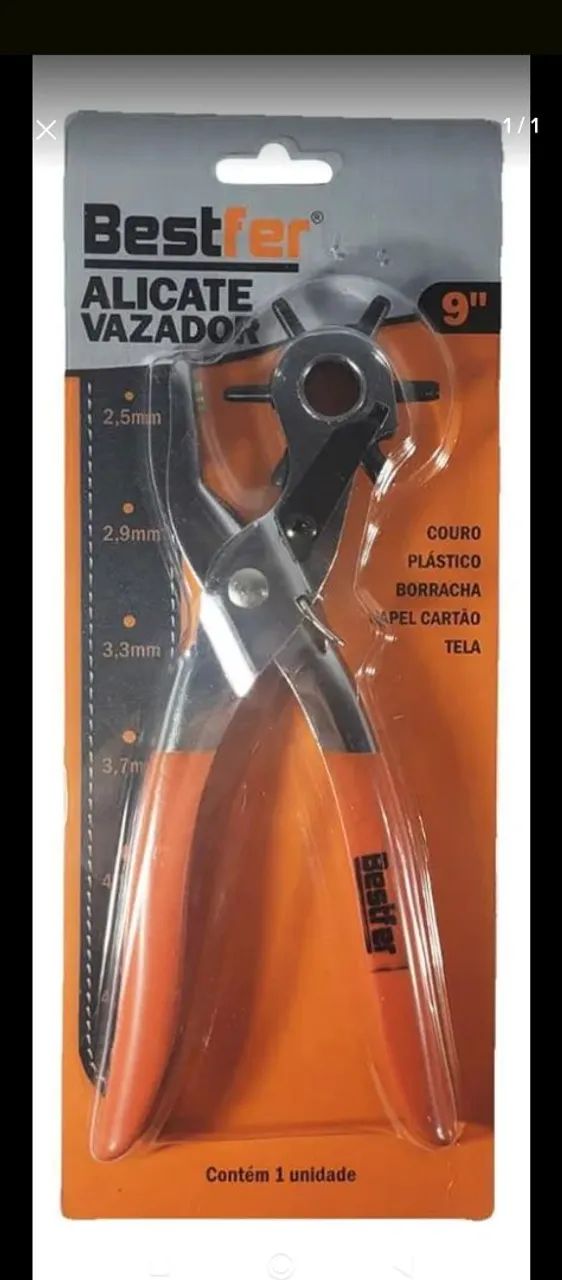 ALUCATE VAZADOR DE COURO/PLÁSTICO/PAPEL CARTÃO/TELA 