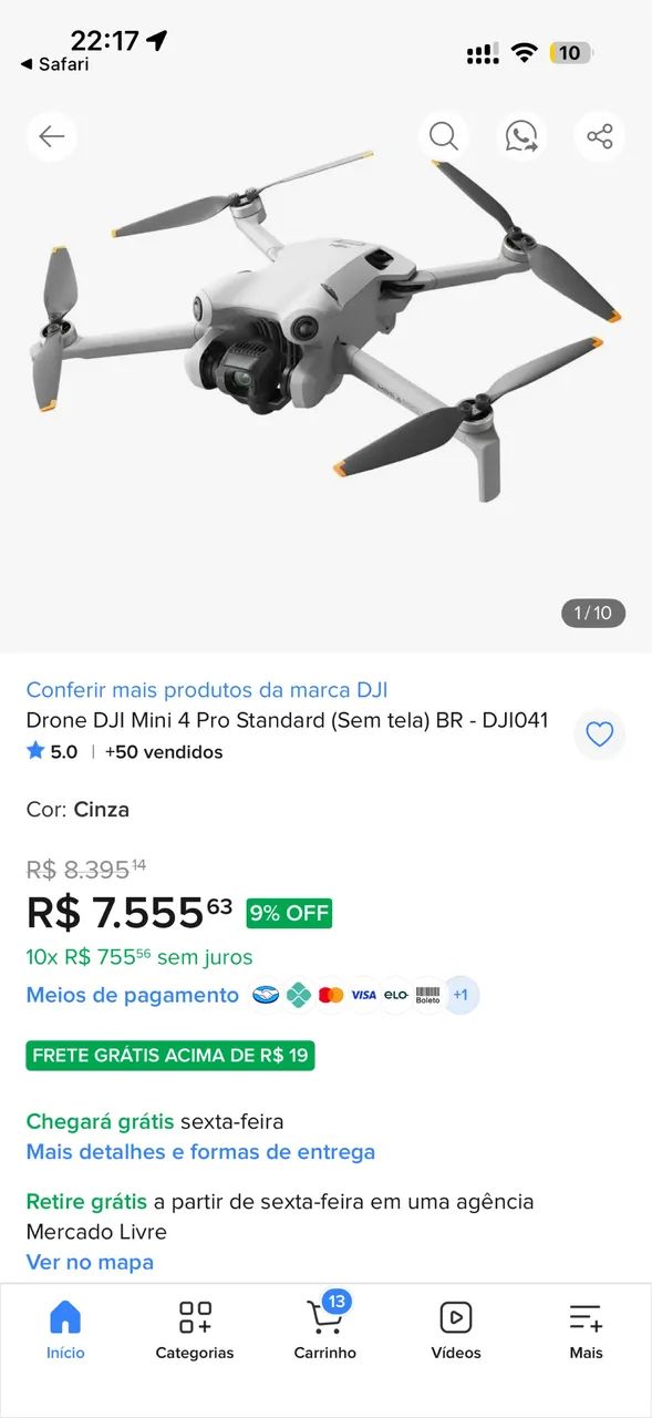 Oportunidade Drone Dji Mini 4 pro com menos de 20 voos! - Foto 2