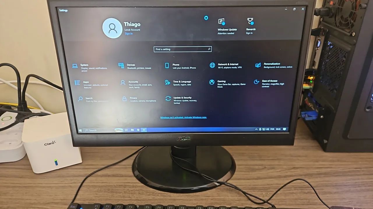 Monitor AOC e950SW 18,5" funcionando perfeitamente!Mon - Foto 2