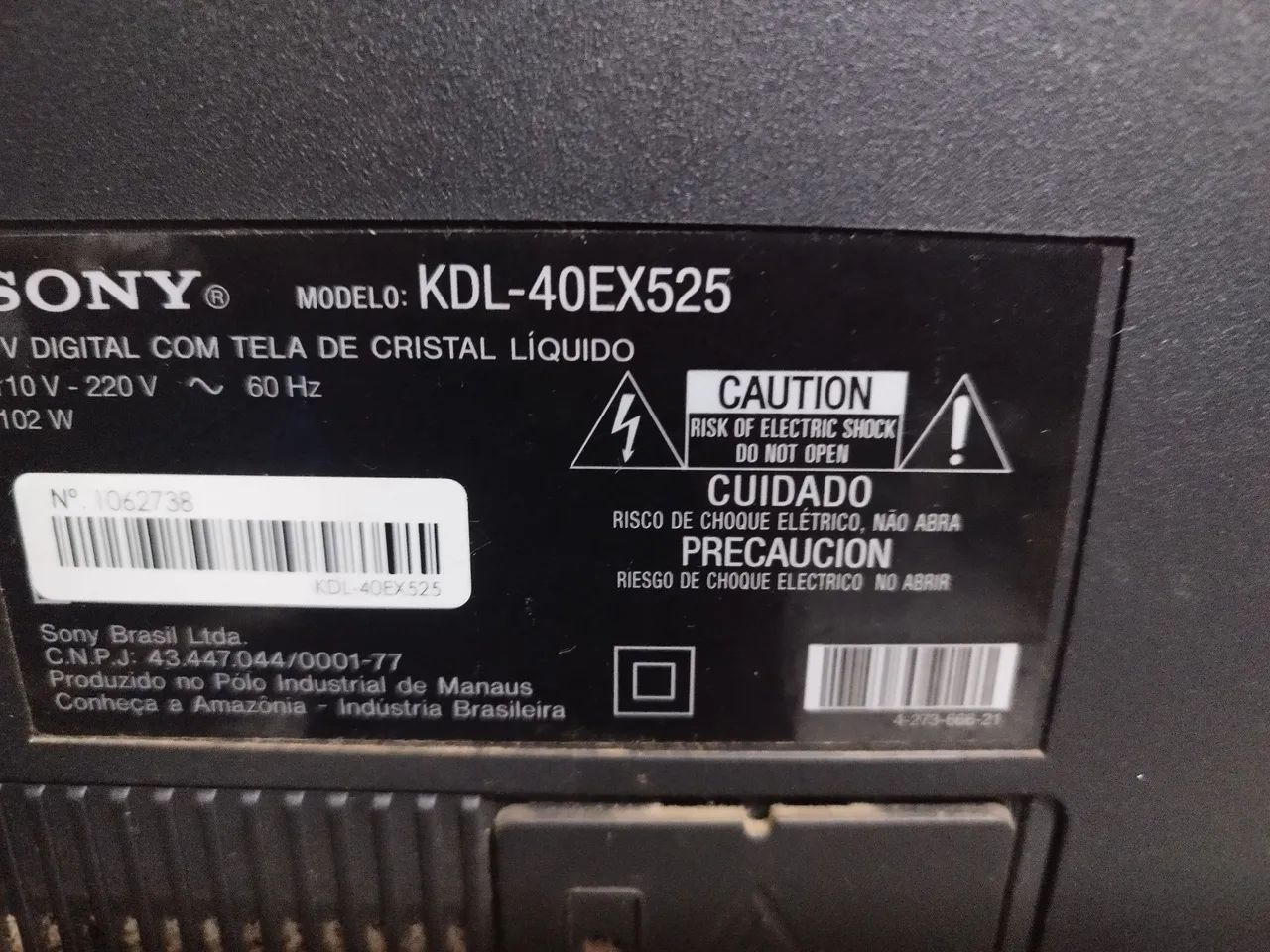 Vendo uma TV Sony Bravia 43" polegadas para conserto - Foto 4