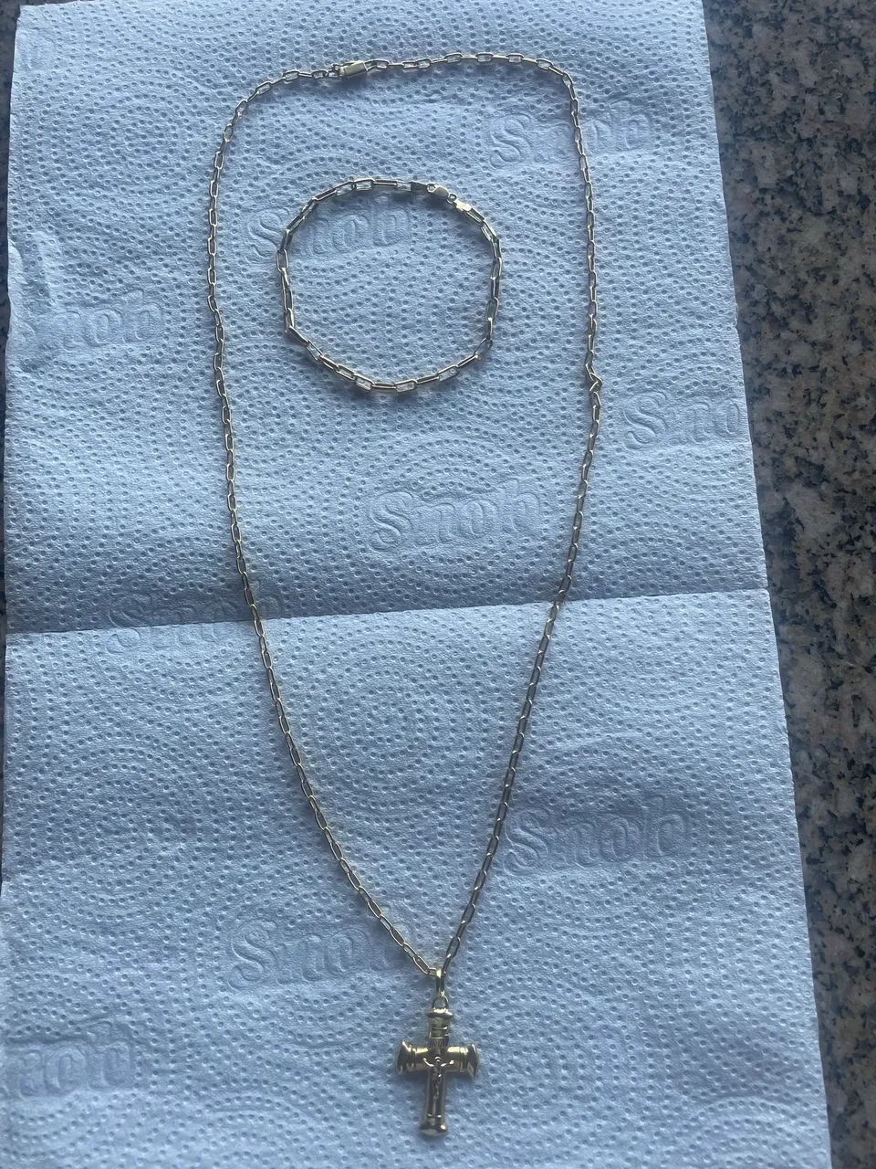 Lindo cordão e pulseira de ouro 18k - Foto 4