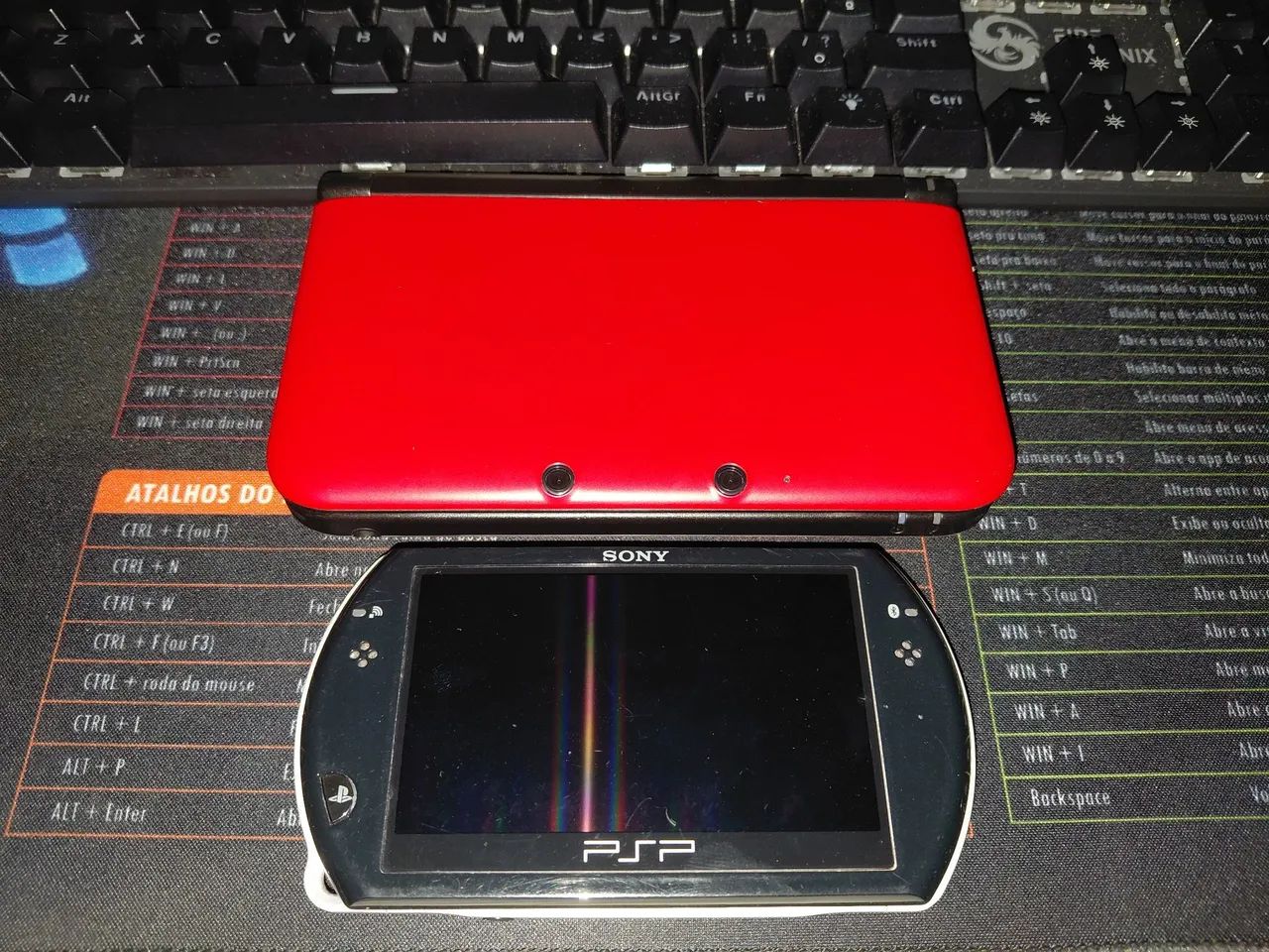 Nintendo 3ds LL + PSP Go com mod - Foto 2