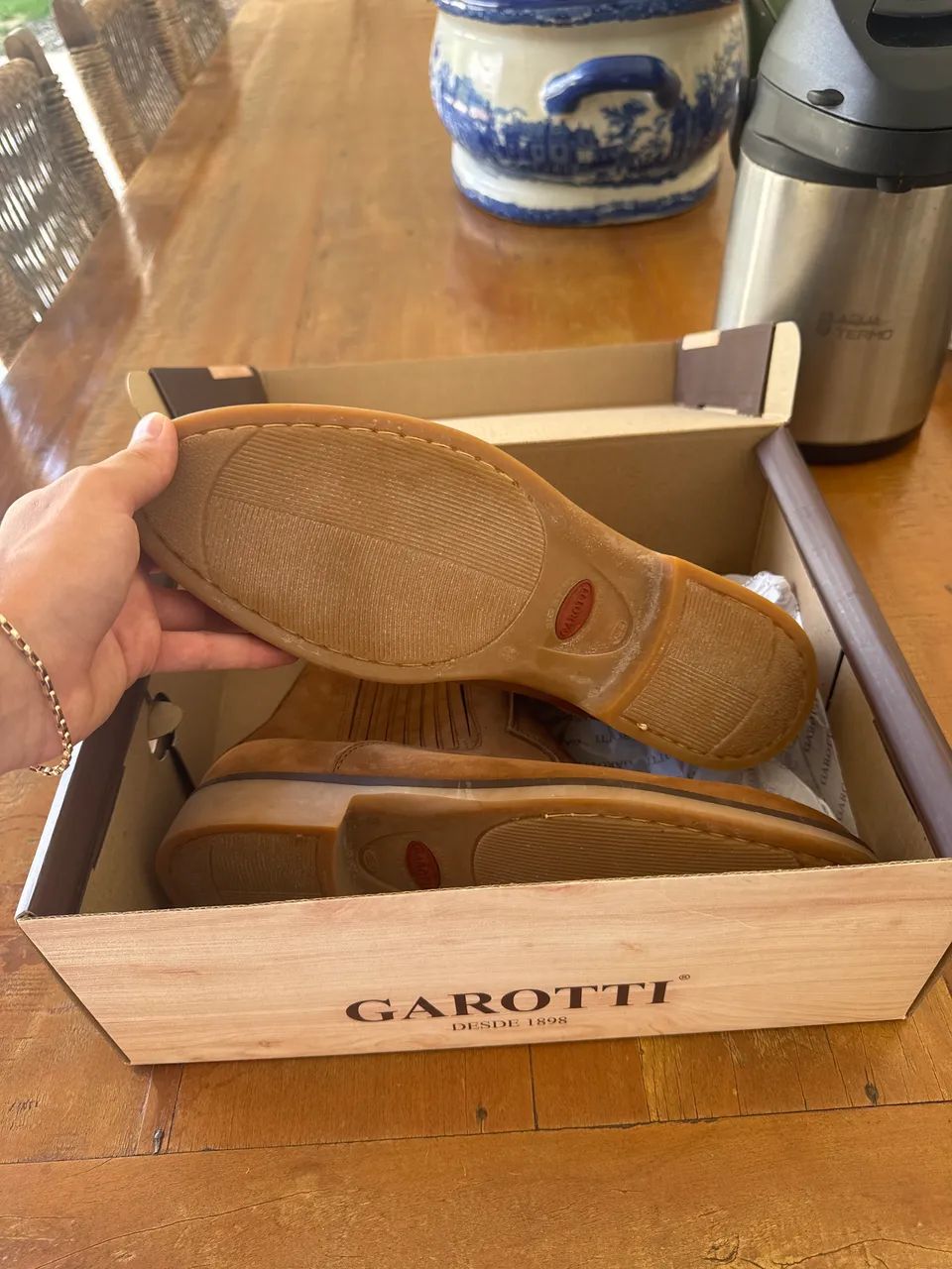 Botina Garotti Vira Francesa Bruta Costurada Maquina Orignal - Foto 2