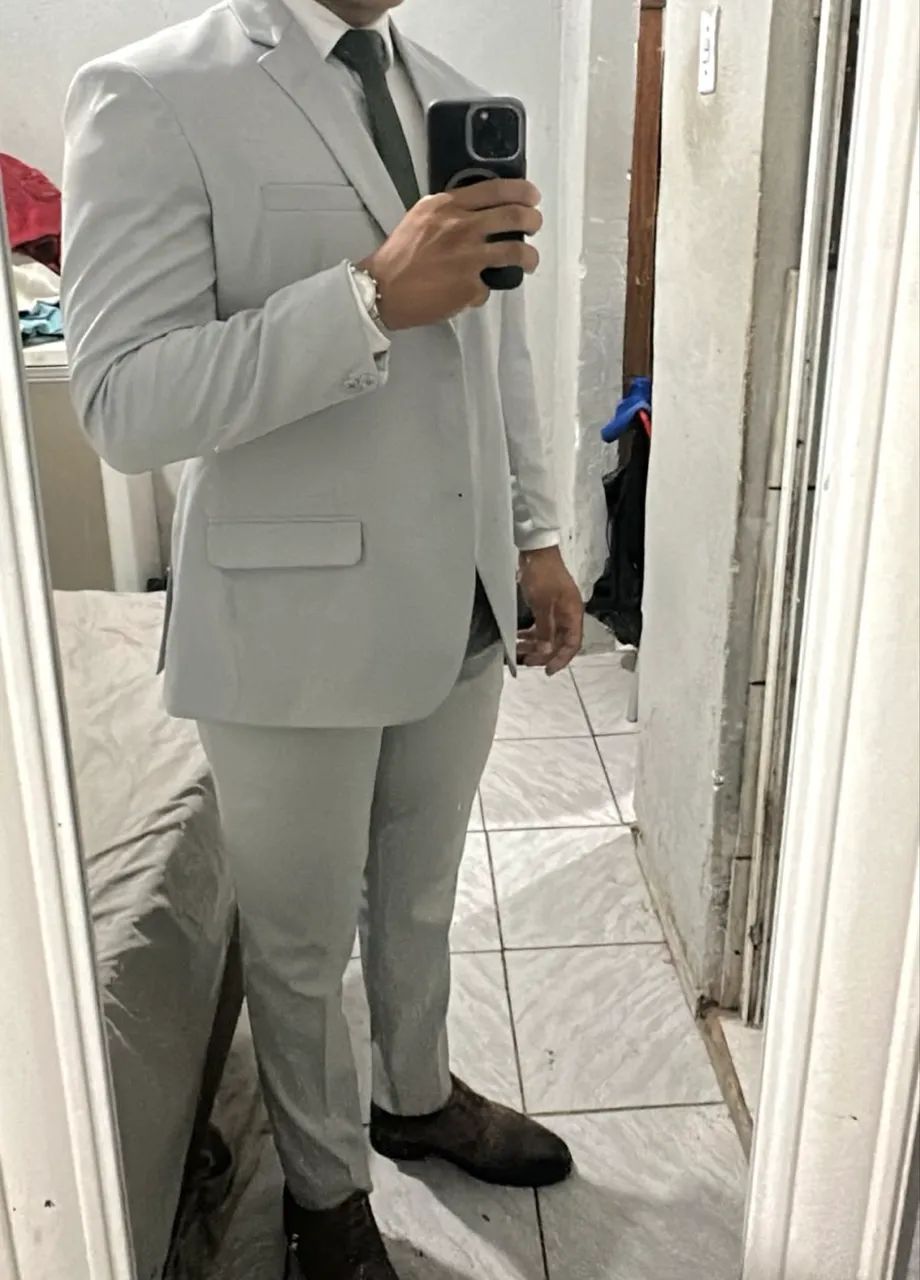 Blazer cinza claro  - Foto 4