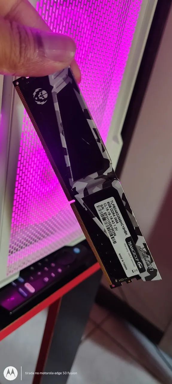 Memória ram e mouse gamer 