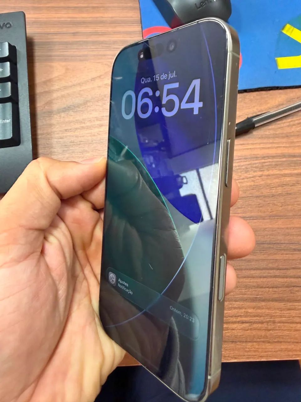 iPhone 16 pro 128 gb - natural titanium - Foto 4
