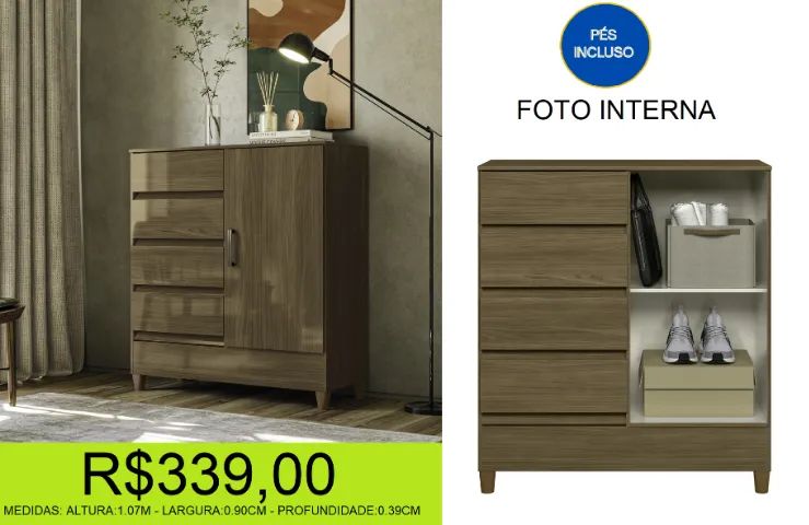 comoda - com gavetas - sapateira - compre e retire hoje mesmo  - Foto 2