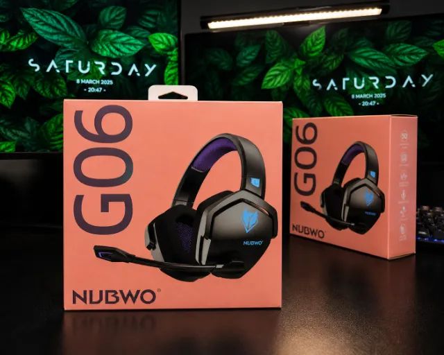 Headset Gamer Sem Fio NUBWO G06 - Som Imersivo e 100h de Bateria! - Foto 3