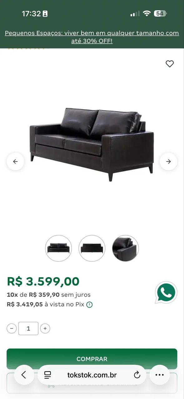 Vendo Sofá 4 lugares tok&stok em excelente estado  - Foto 4