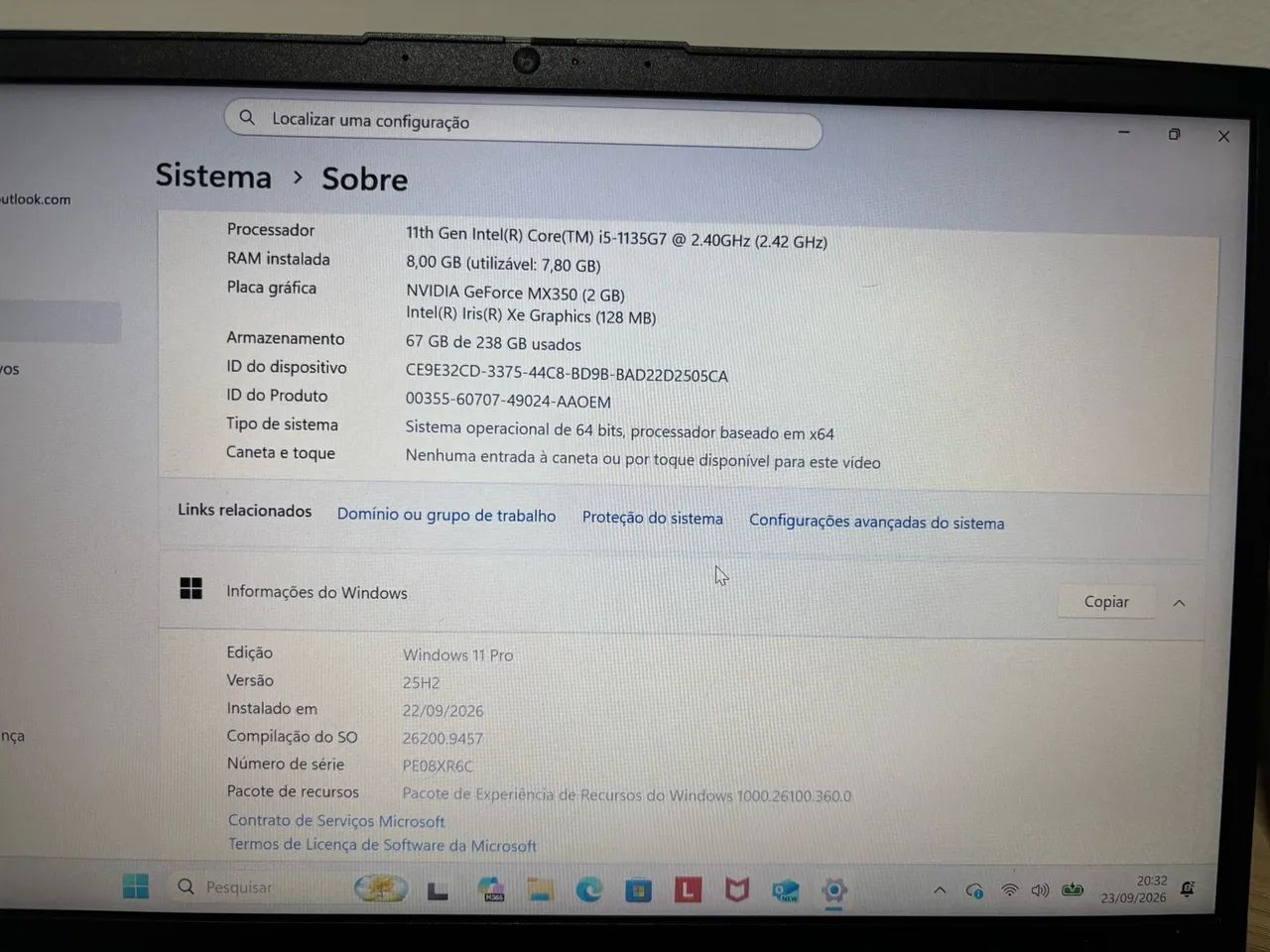 Notebook Lenovo Ideapad Intel Core i5 8gb - Windows 11 Pro - Foto 4