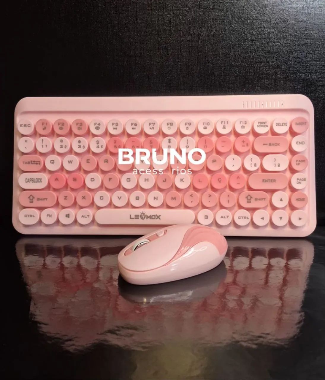 Kit teclado e mouse sem fio colourful Retrô e elegante  - Foto 2