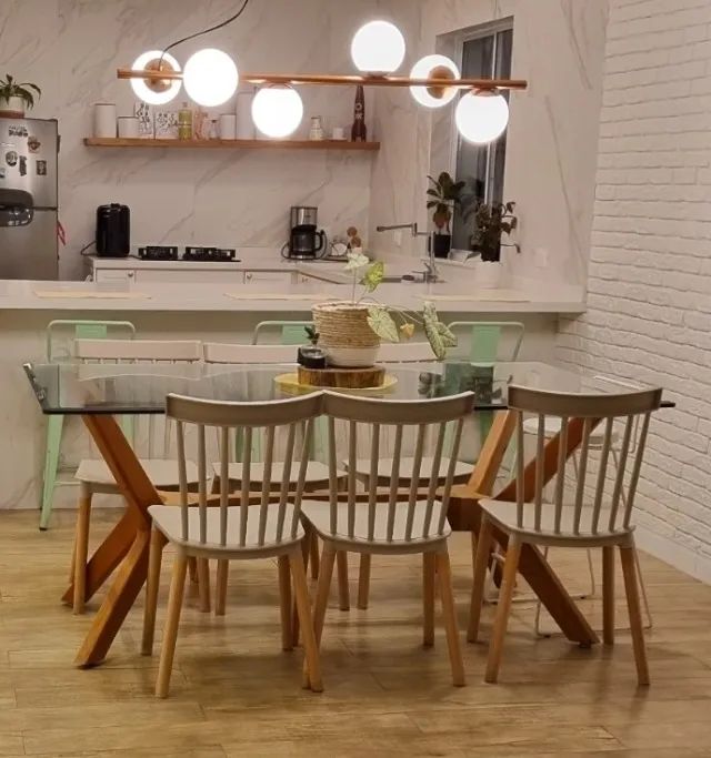 Mesa de jantar de vidro 6 lugares - Foto 3