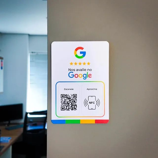 Placa de Avaliação Google por Aproximação (NFC) - Foto 2