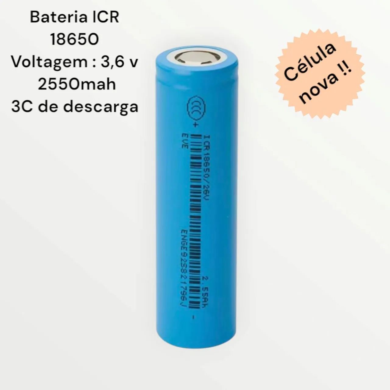 Bareia de Litio 18650