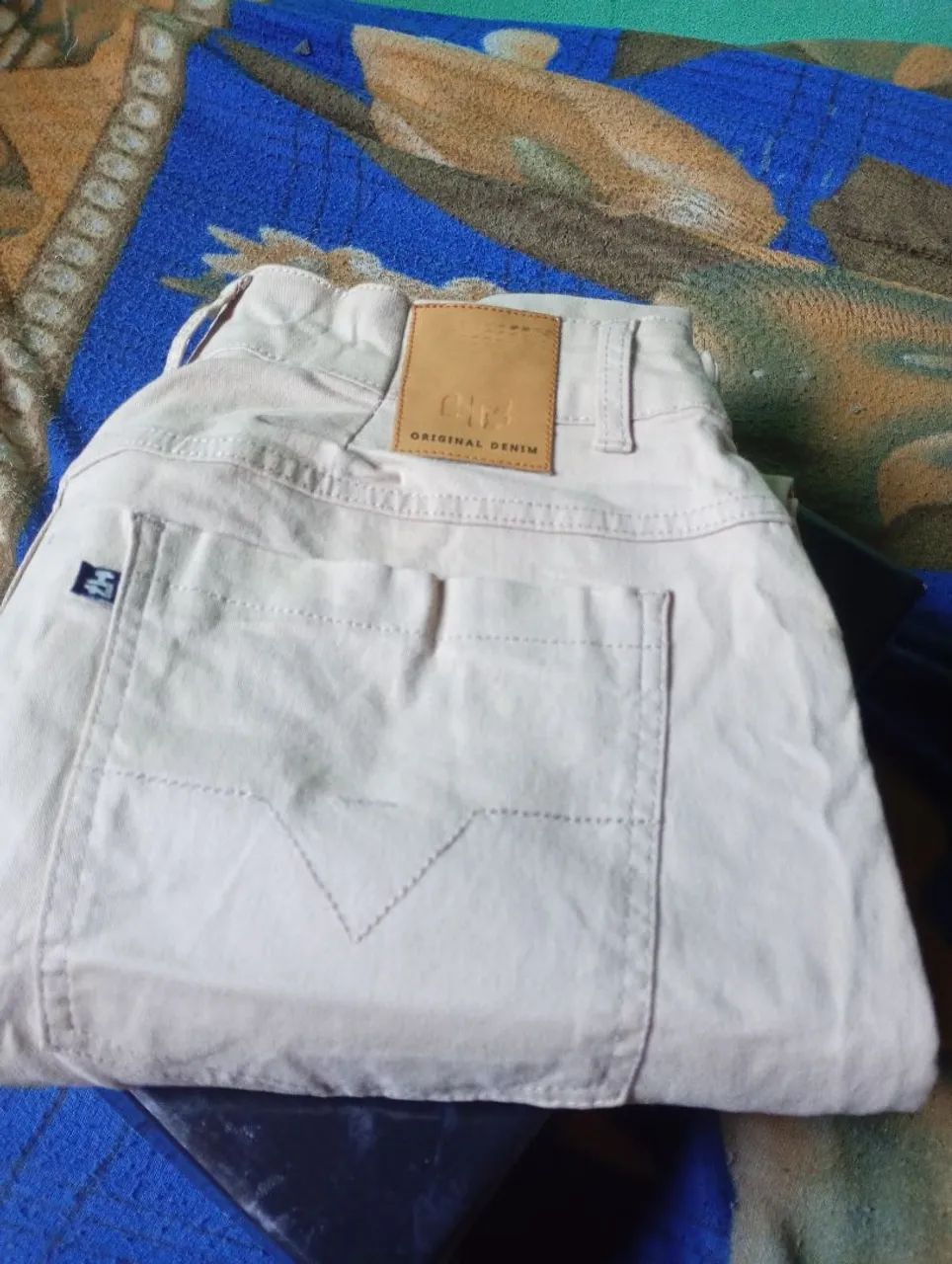 Calça jeans bege Tam 48
