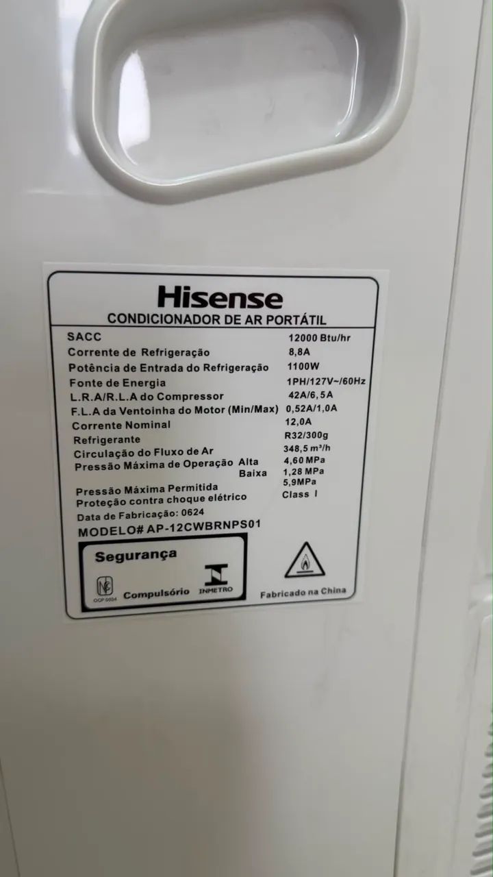 Ar condicionado portátil Hisense